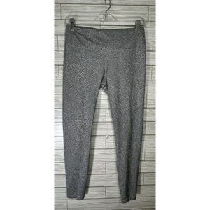 PRANA Gray White Micro Stripe Weave Leggings Yoga Activewear Fitness‎ Pants Med